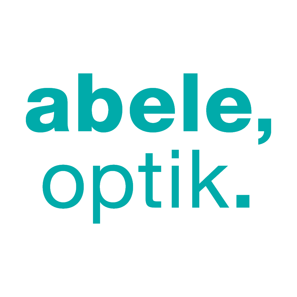 Das Bild zeigt das Abele Optik Logo in türkis in quadratischer Form.